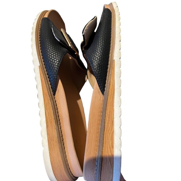 Dr. Scholl’s Women’s Size 9M Sandal Slip Ons Slide Wedge Textured Black - Picture 5 of 8